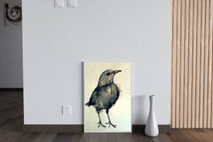 Black Bird - Watercolor Modern Wall Art - beink online art store