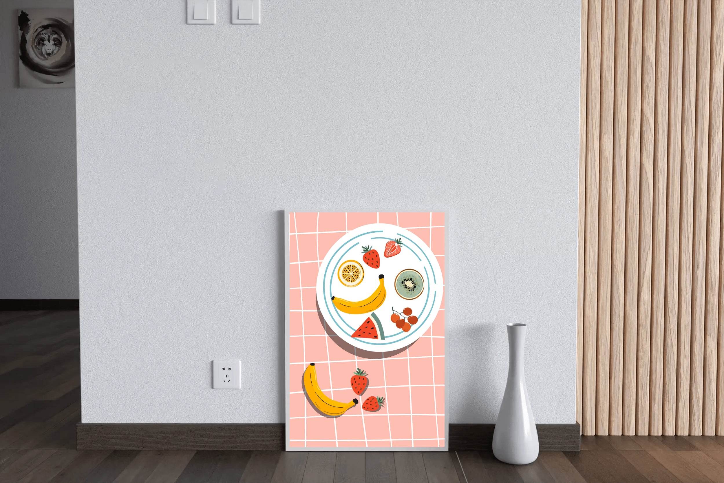 Painting a Plate Full of Fruit Wall Art - beink online art store