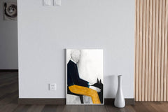 Sketch Wall Art of Man Sitting with Dog - beink online art store