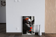 Cat Eye Glasses With Red Frame Wall Art