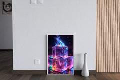 Fire Ice Cube Wall Art