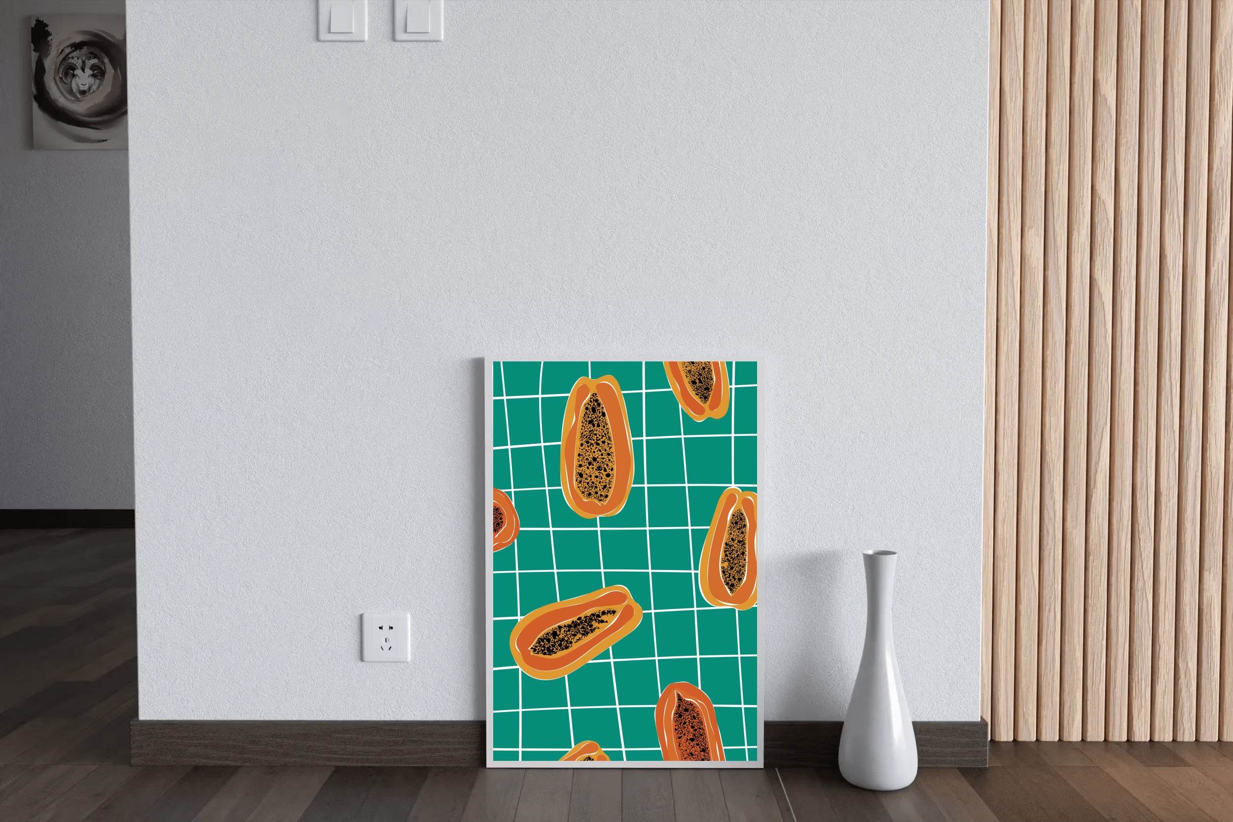 Painting Papaya Fruit Pieces - beink online art store