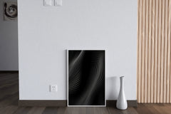 Wavy Background Black & White Wall Art