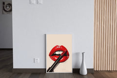 Red Lipstick On The Lips Wall Art