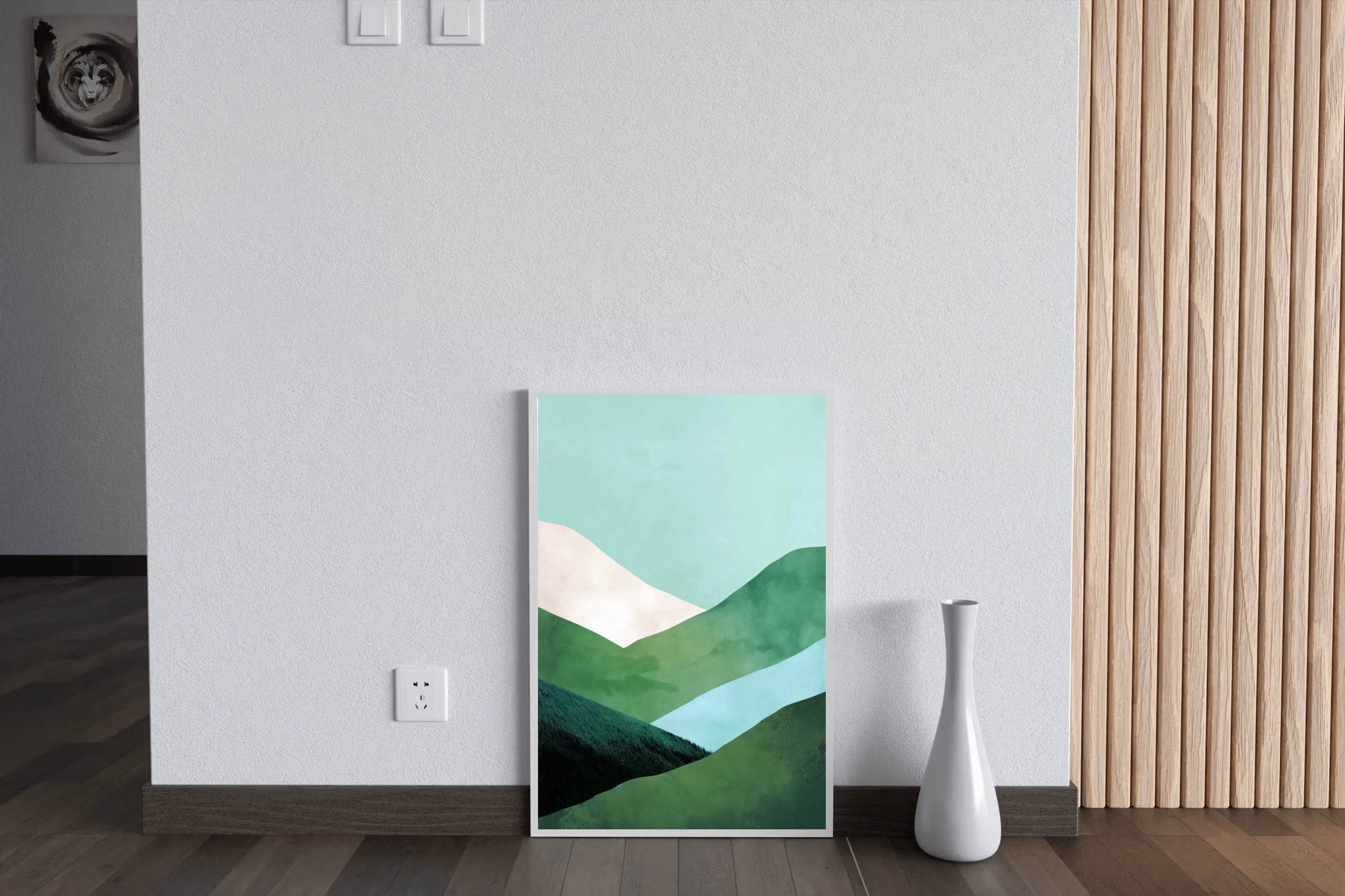 Painting Green Mountains Wall Art - beink online art store