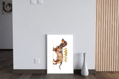 Dog Design Wine Table Wall Art