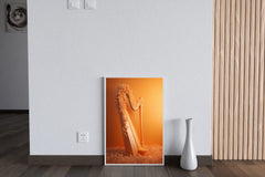 Harp With Flowers And Musical Notes Wall Art