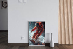 astronaut in an orange space suit Wall Art - beink online art store