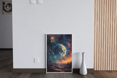 Deep space background illustration wall art - beink online art store