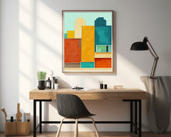 Creative Building Shape Abstract Wall Art