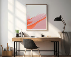 Orange and Pink Background Abstract Wall Art