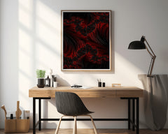 Dark Magnetic Waves Abstract Wall Art