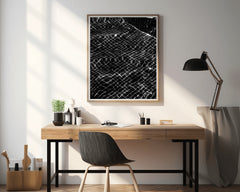 White Net Thread Abstract Wall Art