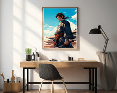 Traditional Japanese Samurai Character Anime Wall Art