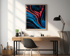 Long Run Broad Dark Colors Oil Paint Abstrat Wall Art