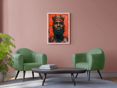 Master Flame Sports Aesthetic Wall Art Poster for Living Room, Home & Wall Decor | Basketball | King LeBron James