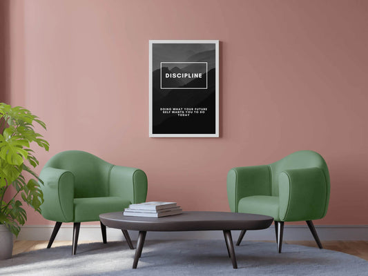 Discipline Definition Motivational Wall Art - beink online art store