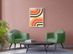 Drawing Colored Curved Lines Wall Art - beink online art store