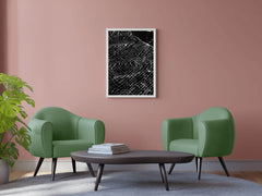 White Net Thread Abstract Wall Art