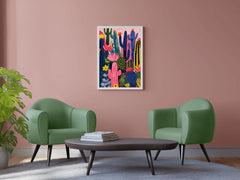 Colorful Cactus Garden Wall Art