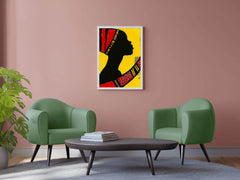Gold Black Woman Wall Art - beink online art store