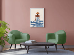 Women Sitting on a Beach Side - Beachside Tranquility Wall Art