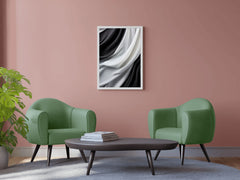 Curtains Black & White Wall Art