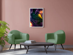 Galaxy with Oil Paint Abstract Wall Art