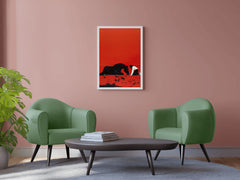 Black Horse Sitting Wall Art