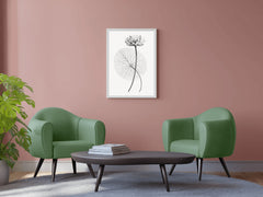 Vintage Lotus Black & White Wall Art