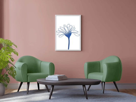Blue Agapanthus Wall Art - beink online art store
