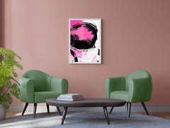 Astronaut Pink Minimalist Modern Abstract Wall Art