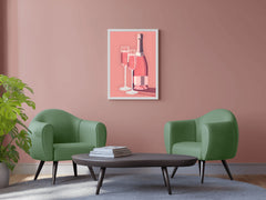 Pink Champagne Wall Art