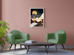 Desert Moonlit Modern Wall Art