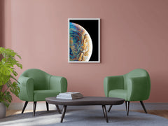 Multicolor Planet Fluid Painting Abstract Wall Art