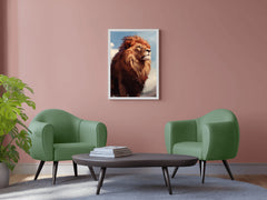 Watercolor Painting of a Lion Wall Art