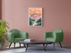 Sunset Serendipity in Mountains Wall Art