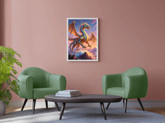 Flying Golden Dragon Animal Wall Art