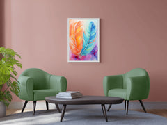 Painting Colored Feathers Wall Art