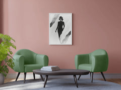 The Woman In Black In The Shadows Wall Art