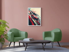 Chevrolet Red & White Race Wall Art