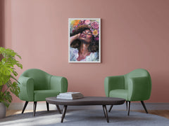 Elegant African Woman Canvas  Wall Art