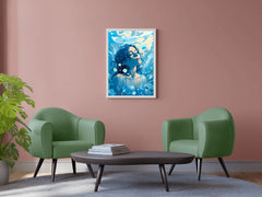 Girl Underwater Anime Wall Art