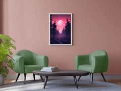 Pink Pine Forest Wall Art