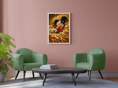 Mickey Mouse in Gold Coins Wall Art