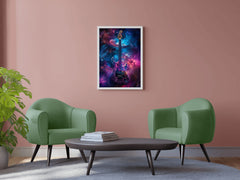 Galactic Rock Guitar Wall Art