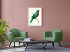 Watorcolor Painting of Green Parrot Wall Art