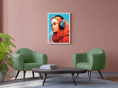 Modern Anime Hijab Girl  Wall  Art