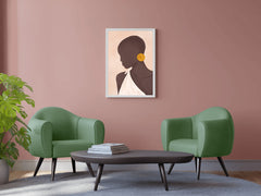 Portrait of A Black Woman With Earrings Wall Art