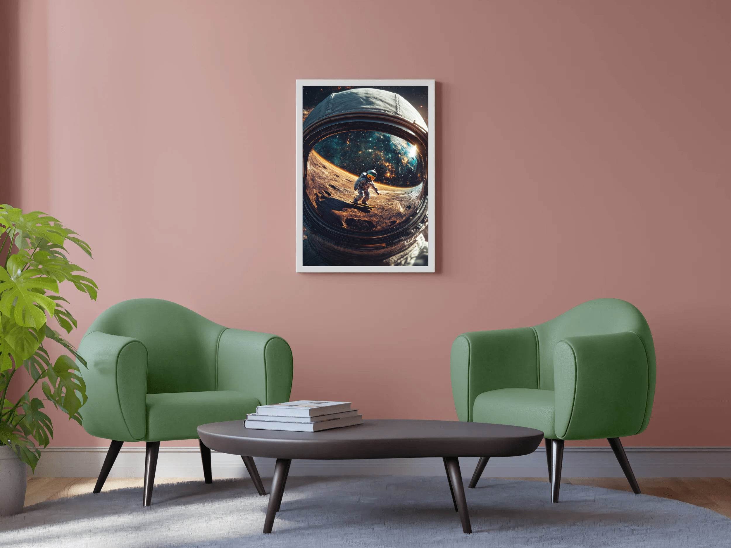 Astronaut in space reflection Wall Art - beink online art store